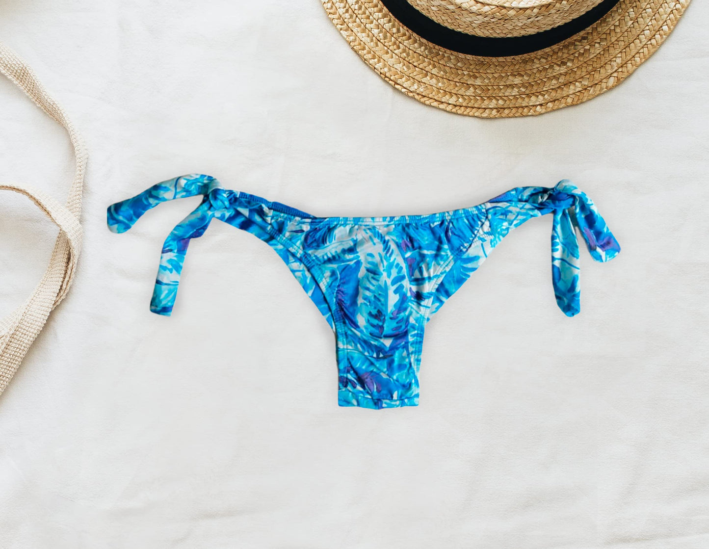 Brazilian Breeze Women's Adjustable Tie Side Scrunch Bikini Bottom Made in Brazil