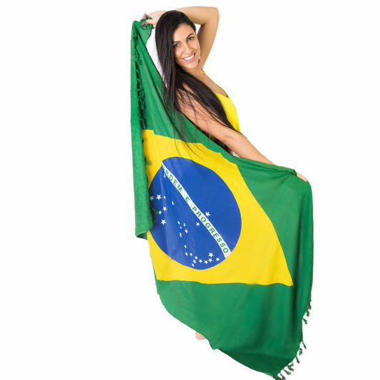 BRAZILIAN BREEZE Women's Swimwear Cover Up Bikini Swimsuit Coverall Long Flowy Beach Yoke Made in Brazil