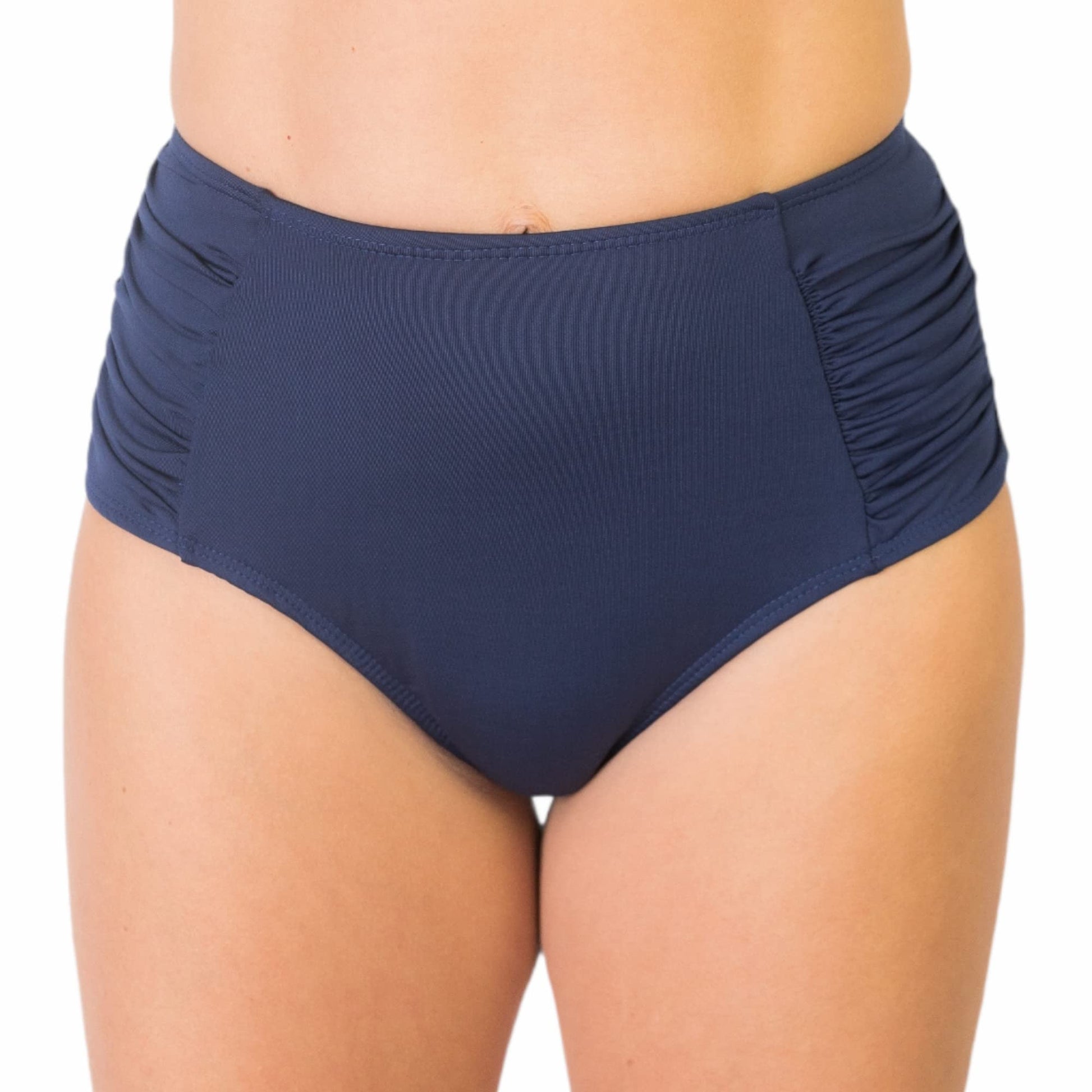 Haracci - Auretta Econyl One Shoulder Brazilian Bikini Set Navy Blue M |  hipicon